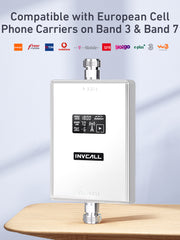 F10 Series | Cell Phone Signal Booster For All European Carriers on Band 3/7 | 70dB Max Gain Cellular Repeater | Boost 4G LTE 3G GSM Signals | Comes with Omni-directional Antenna