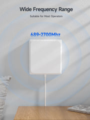 4G LTE 5G Indoor Panel Antenna High Gain 6-8dBi 698-2700Mhz Large Coverage Directional Antenna with SMA-Female Connecter for Signal Booster Cellular Repeater with 5m Cable