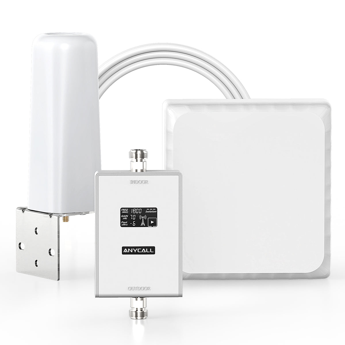 F10 Series | Cell Phone Signal Booster For All European Carriers on Band 3/20 | 70dB Max Gain Cellular Repeater | Boost 4G LTE 3G GSM Signals | Comes with Omni-directional Antenna