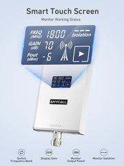 F10 Series | Cell Phone Signal Booster For All European Carriers on Band 3/20 | 70dB Max Gain Cellular Repeater | Boost 4G LTE 3G GSM Signals | Comes with Directional Antenna